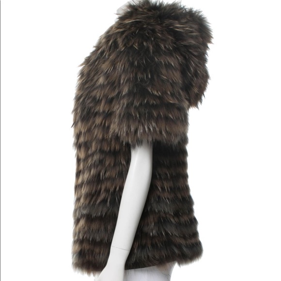 Reversible Raccoon and silk Jacket. - Picture 2 of 13